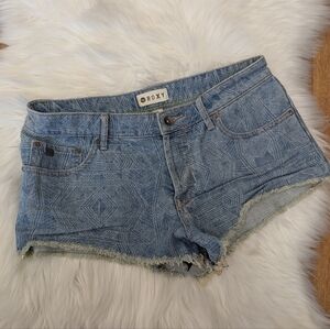 Roxy Aztec Tribal Print Cut Off Shorts